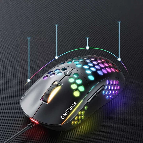 RGB Işıklı Oyuncu Mouse Onikuma CW903 - 5