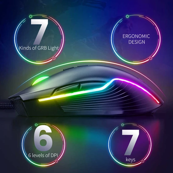 RGB Işıklı Oyuncu Mouse Onikuma CW905 - 5