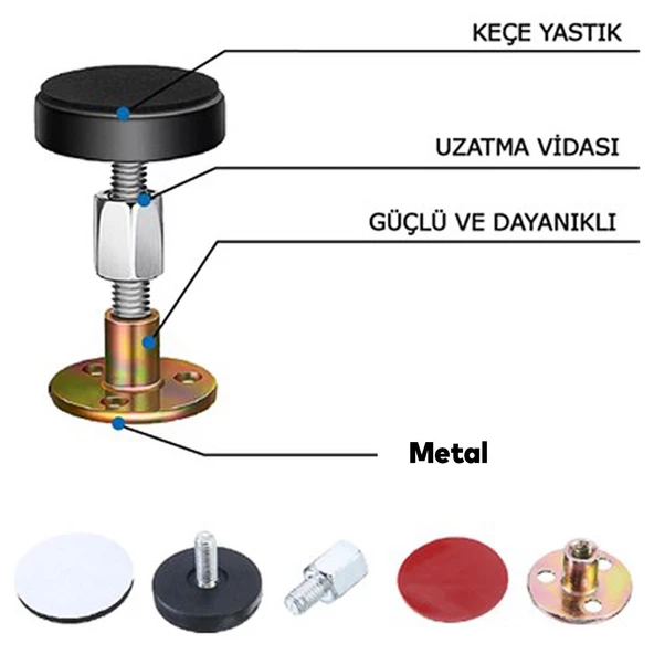 Baza Başlık Sabitleyici Yatak Kanepe Duvar Ses Titreşim Sallanma Önleyici Sabitleme Aparatı 2 Adet - 7