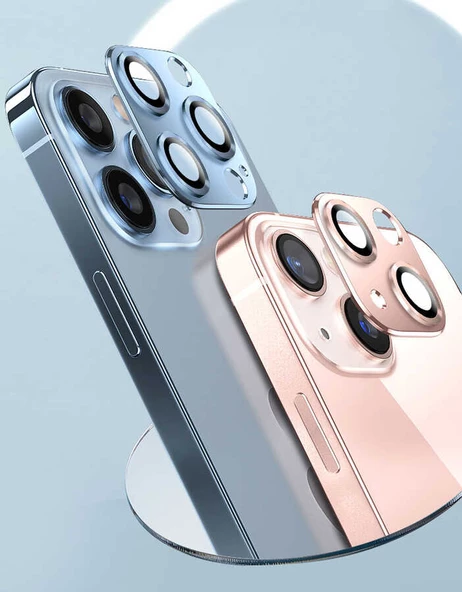 Apple iPhone 13 Pro Max Kamera Lens Koruyucu Çerçeveli Koruyucu CL-03 - 2