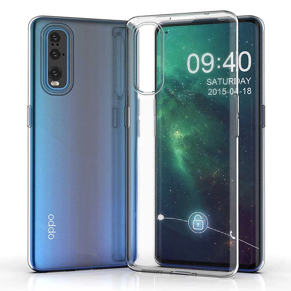 Oppo Reno 3 Pro 5G Kılıf Şeffaf Silikon Hibrit Case