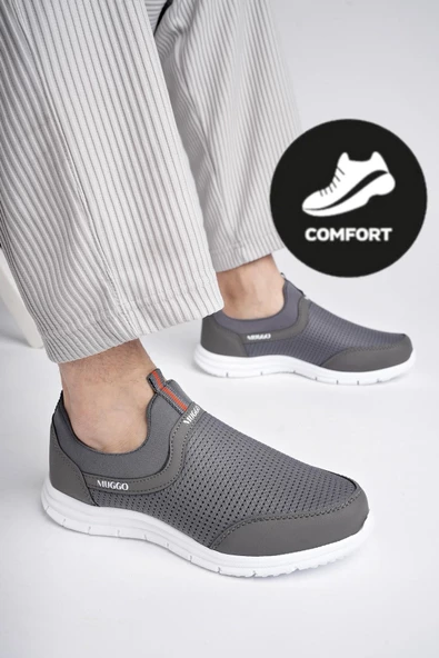 Muggo PODGO Garantili Unisex Ortopedik Bağcıksız Nefes Alabilen Hafif Yürüyüş Sneaker Spor Ayakkabı