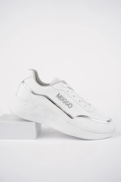 Muggo COCO Garantili Kadın Ortopedik Günlük Bağcıklı Şık Rahat Sneaker Spor Ayakkabı - 3