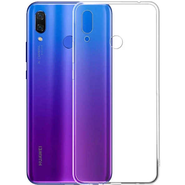 Huawei Y9 2019 Kılıf Şeffaf Silikon Hibrit Case