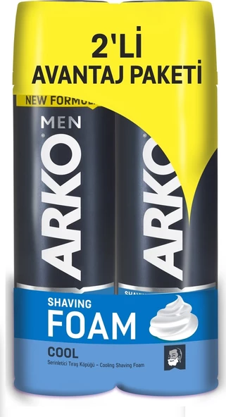 Arko Men Cool Tıraş Köpüğü 2’li Avantaj Paketi (2x200 ml)