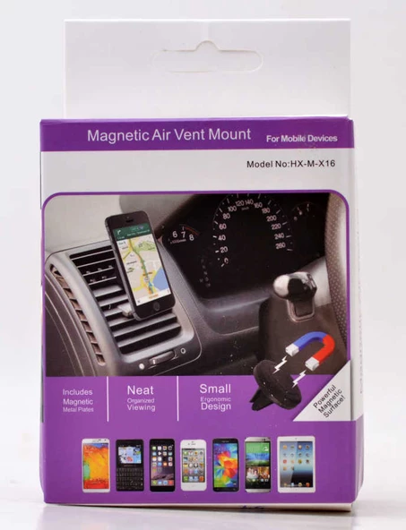 Magnetic Air Vent Mount X16 Petek Araç İçi Telefon Tutucu Universal - 2