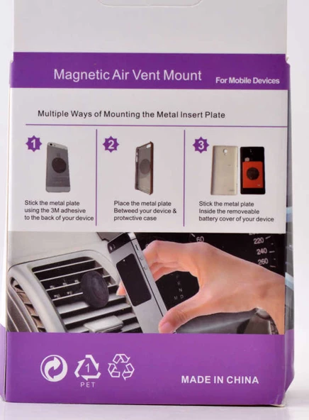 Magnetic Air Vent Mount X16 Petek Araç İçi Telefon Tutucu Universal - 3