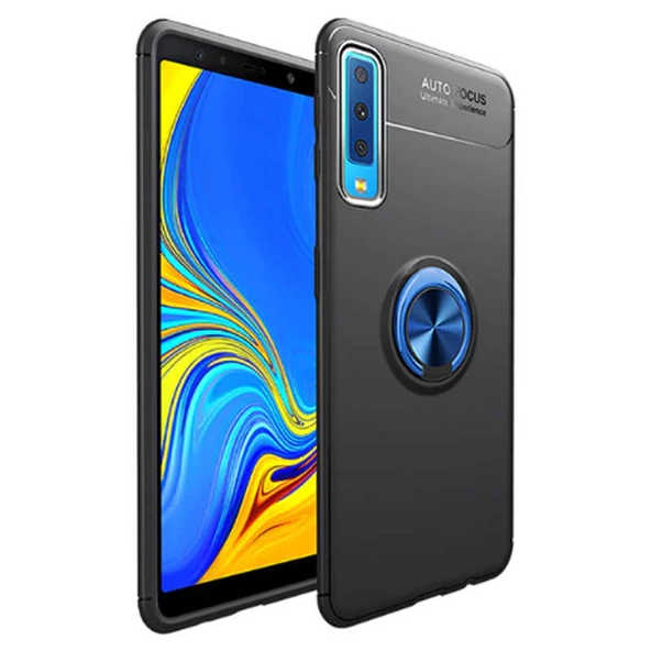 Samsung Galaxy A7 2018 Kılıf Yüzüklü Magnetli Ravel Case