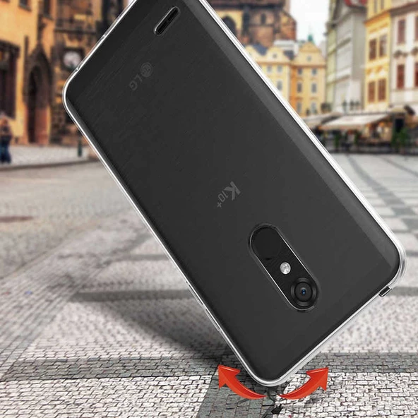 LG K11 Kılıf Şeffaf Silikon Hibrit Case