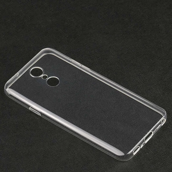 LG Q7 Kılıf Şeffaf Silikon Hibrit Case