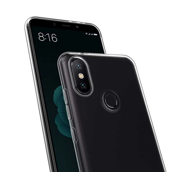 Xiaomi Mi A2 Lite Kılıf Şeffaf Silikon Hibrit Case - 3