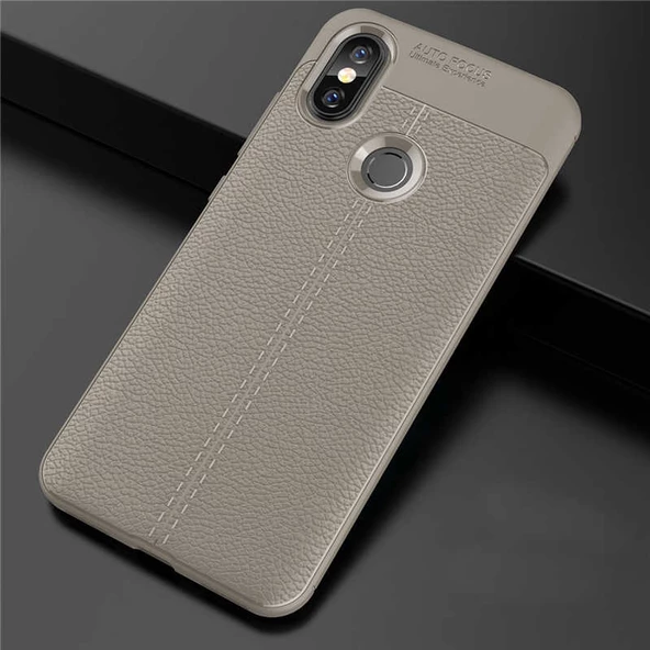 Xiaomi Mi A2 Lite Kılıf Deri Tarzı Niss Silikon Case