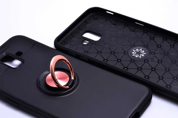 Samsung Galaxy J6 Plus Kılıf Yüzüklü Magnetli Ravel Case - 2