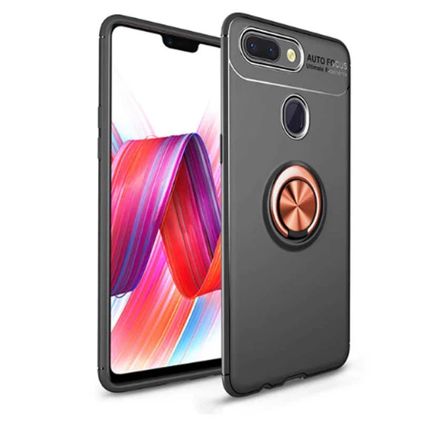 Xiaomi Mi 8 Lite Kılıf Yüzüklü Magnetli Ravel Case