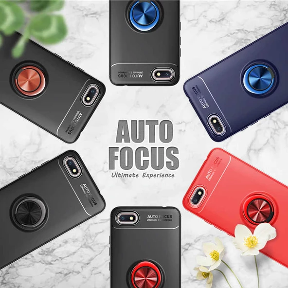 Huawei Y5 2018 Kılıf Yüzüklü Magnetli Ravel Case - Resim 9