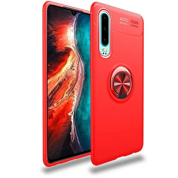 Huawei P30 Kılıf Yüzüklü Magnetli Ravel Case