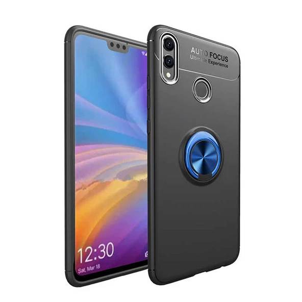 Huawei Honor 8C Kılıf Yüzüklü Magnetli Ravel Case