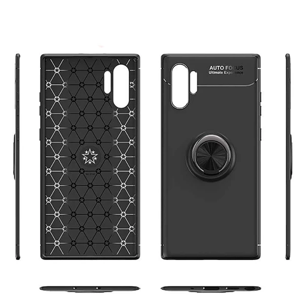 Samsung Galaxy Note 10 Plus Kılıf Yüzüklü Magnetli Ravel Case - 8