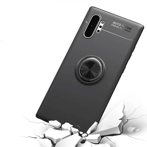 Samsung Galaxy Note 10 Plus Kılıf Yüzüklü Magnetli Ravel Case - 10