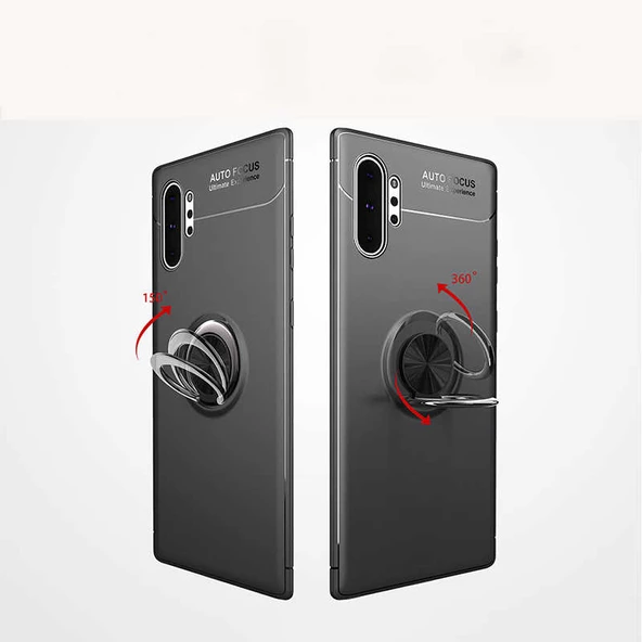 Samsung Galaxy Note 10 Plus Kılıf Yüzüklü Magnetli Ravel Case - 11