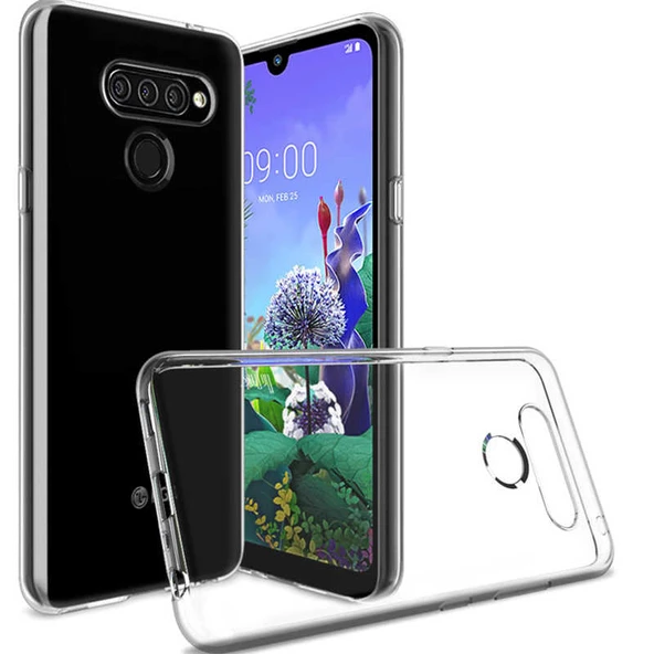 LG Q60 Kılıf Şeffaf Silikon Hibrit Case