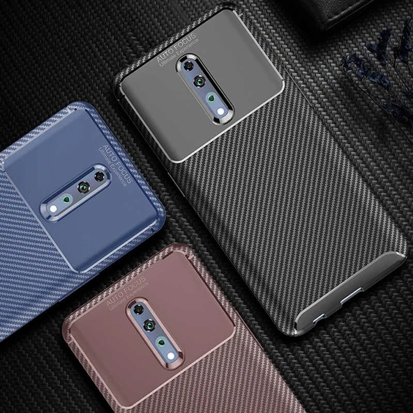 Oppo Reno Z Kılıf Karbon Silikon Case - 5