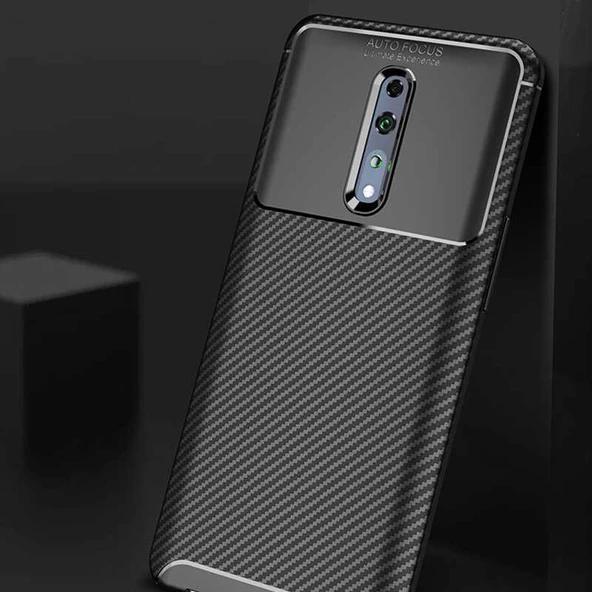 Oppo Reno Z Kılıf Karbon Silikon Case - 4