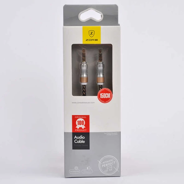 Aux Audio Kablo 3.5mm Jack Zore 1.5m - Resim 6