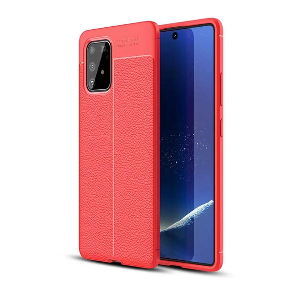 Samsung Galaxy A91 (S10 Lite) Kılıf Deri Tarzı Niss Silikon Case