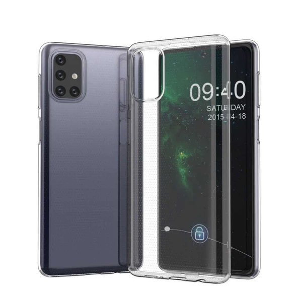 Samsung Galaxy M51 Kılıf Şeffaf Silikon Hibrit Case