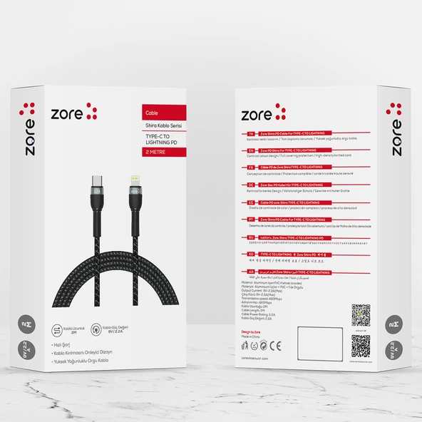 Shira Serisi Type-c to Lightning PD Kablo 2 Metre - 2