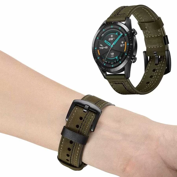 Huawei Honor Magic Watch 2 42mm Kordon Nubuk Deri Kordon - 10