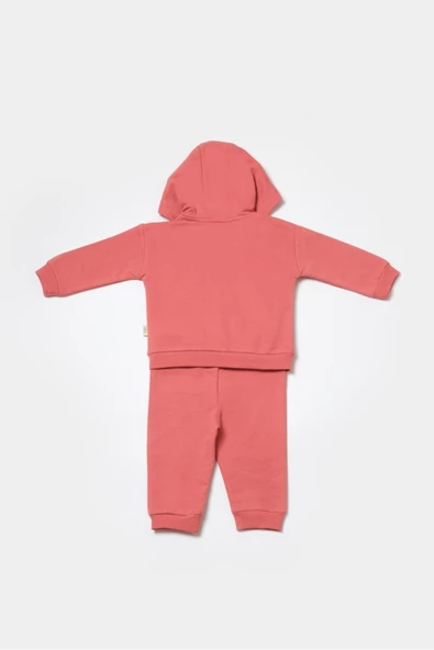 Bebek Kapüşonlu Sweatshirt ve Pantolon Seti, %100 Organik Pamuk, Bebek ve Yenidoğan Serisi - CSY8002 - 2