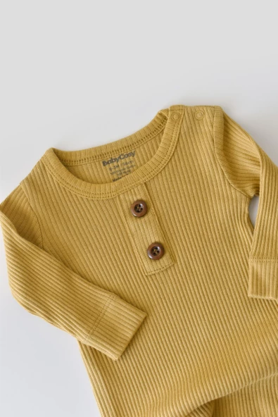 Bebek Uzun Kollu Tulum, %50 Modal Kumaş - %50 Organik Pamuk, Bebek ve Yenidoğan Serisi - CSYM11413 - 5