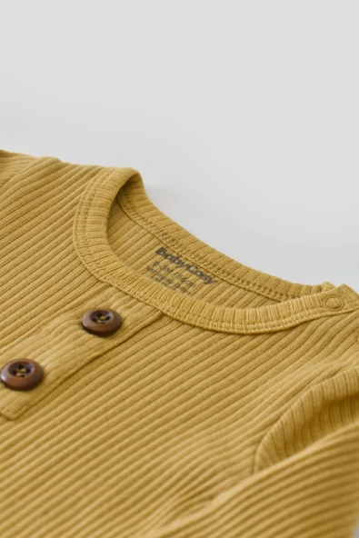 Bebek Uzun Kollu Tulum, %50 Modal Kumaş - %50 Organik Pamuk, Bebek ve Yenidoğan Serisi - CSYM11413 - 4