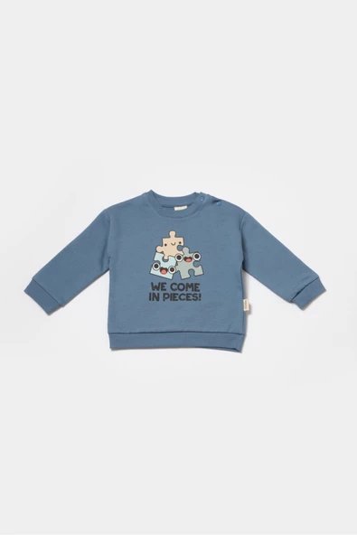 Bebek Uzun Kollu Tişört ve Pantolon Takımı, %100 Organik Pamuk, Bebek ve Yenidoğan Serisi - CSY8025 - 2