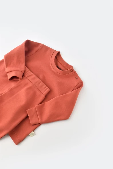 Bebek Pantolon ve Uzun Kollu Tişört Seti, %100 Organik Pamuk, Bebek ve Yenidoğan Serisi - CSY3029 - Resim 6