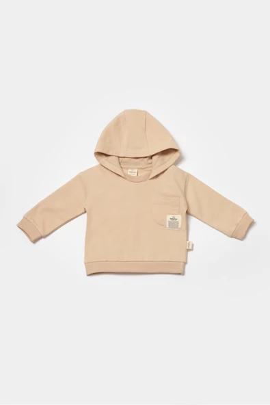 Bebek Kapüşonlu Sweatshirt ve Pantolon Seti, %100 Organik Pamuk, Bebek ve Yenidoğan Serisi - CSY8003 - 3