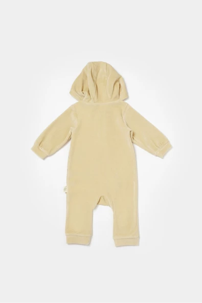 Bebek Kapüşonlu Fermuarlı Tulum, %80 Organik Pamuk & %20 Polyester, Bebek ve Yenidoğan Serisi - CSYK6042 - 5