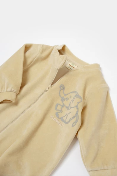 Bebek Fermuarlı Tulum, %80 Organik Pamuk, Bebek ve Yenidoğan Serisi - CSYK6052 - 3