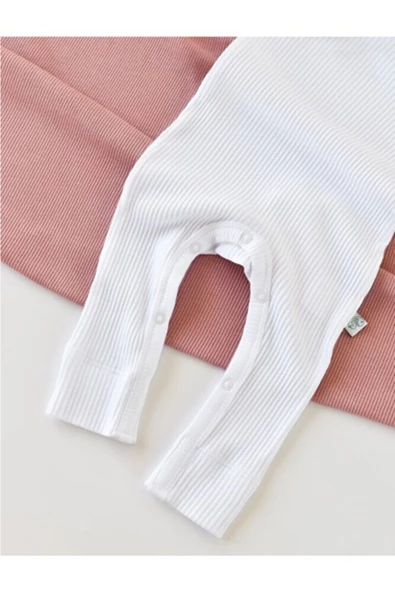 Bebek Uzun Kollu Tulum, %50 Modal Kumaş - %50 Organik Pamuk, Bebek ve Yenidoğan Serisi - CSYM11419 - 4