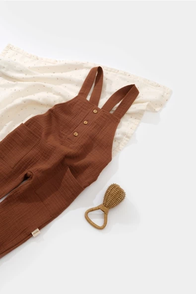 Bebek Cepli Salopet Tulum, %100 Pamuk, Bebek ve Yenidoğan Serisi - CSYM7010