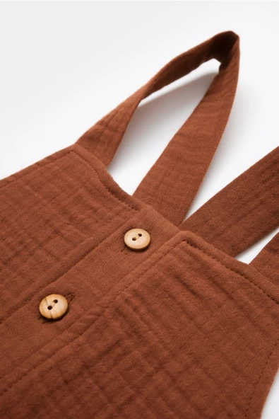 Bebek Cepli Salopet Tulum, %100 Pamuk, Bebek ve Yenidoğan Serisi - CSYM7010 - 4