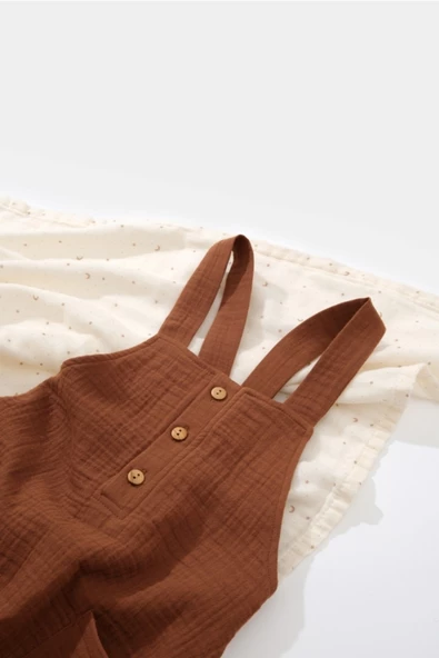 Bebek Cepli Salopet Tulum, %100 Pamuk, Bebek ve Yenidoğan Serisi - CSYM7010 - 2