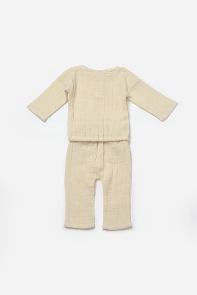 Bebek Uzun Kollu Tişört ve Pantolon Takım, %100 Pamuk, Bebek ve Yenidoğan Serisi - CSYM7024 - 3
