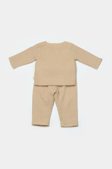 Bebek Uzun Kollu Tişört ve Pantolon Takım, %100 Pamuk, Bebek ve Yenidoğan Serisi - CSYM7020 - 3