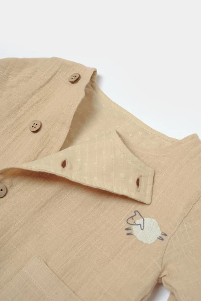 Bebek Uzun Kollu Tişört ve Pantolon Takım, %100 Pamuk, Bebek ve Yenidoğan Serisi - CSYM7020 - 5