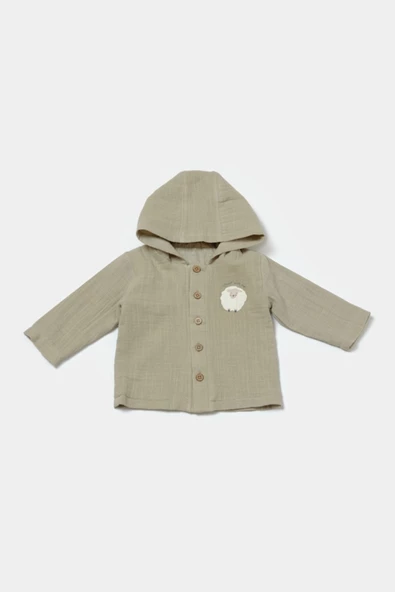 Bebek Kapüşonlu Ceket ve Pantolon Takımı, %100 Pamuk, Bebek ve Yenidoğan Serisi - CSYM7034 - 4