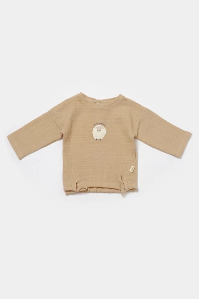 Bebek Uzun Kollu Tişört ve Pantolon Takım, %100 Pamuk, Bebek ve Yenidoğan Serisi - CSYM7026 - 4