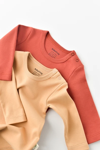 Bebek 2 Parça Uzun Kollu Body, %100 Organik Pamuk, Bebek ve Yenidoğan Serisi - CSY3026